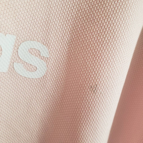 ADIDAS Pink White Short Sleeve Shirt - Picture 3 of 9